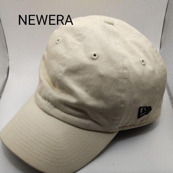 ◆401 NEWERA プレーンキャップ アイボリー キャップ 帽子