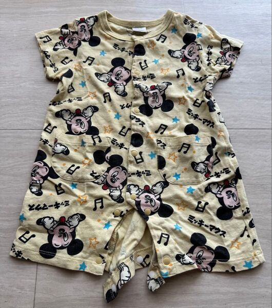 futafuta ミッキーマウス柄 ロンパース 80 ベビー服 ロンパース