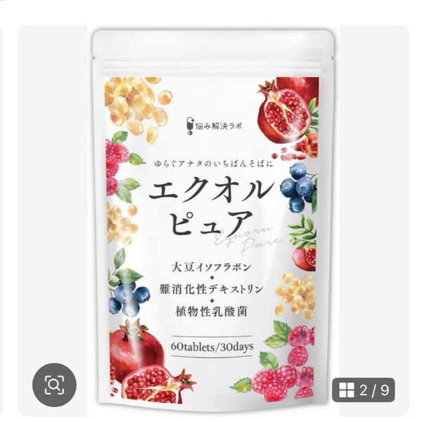 【新品未開封】エクオルピュア 60粒 30日分 イソフラボン 乳酸菌 イソフラボン 乳酸菌 エクオール 大豆イソフラボン