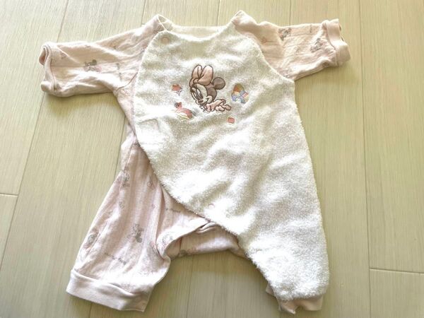 ディズニーベビー ロンパース ベビー服 長袖 新生児 50〜60cm ミニーマウス