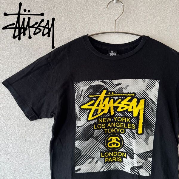 【完売モデル】 stussy 希少モデル ストリート ステューシー ブラック 半袖Tシャツ