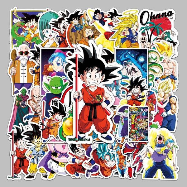 ドラゴンボール ステッカー 50枚入り フレークシール アニメ シール