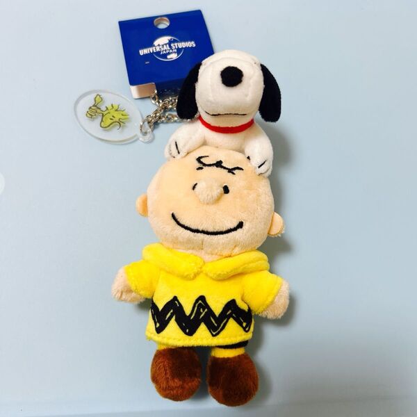 USJ限定 スヌーピー&チャーリーブラウン ぬいぐるみ キーチェーン 新品 ビンテージ 大人気 グッズ マスコット PEANUTS