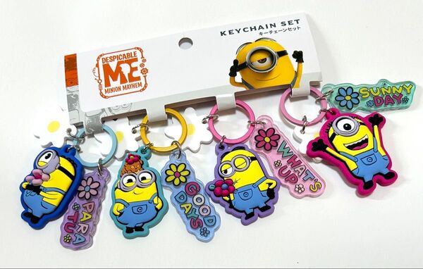 USJ限定 ミニオン カラフル キーチェーンセット 新作 MINIONS ボブ キーホルダー お土産 グッズ 夏 大人気