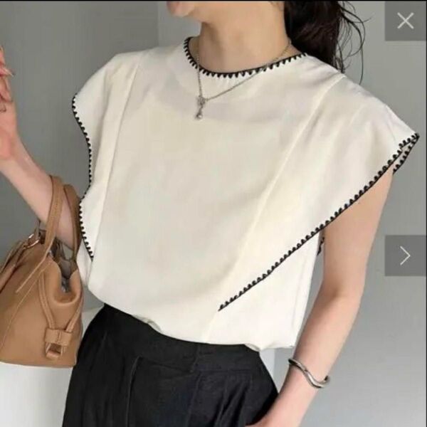 【CAPRICIEUX LE'MAGE】ステッチフレンチブラウス