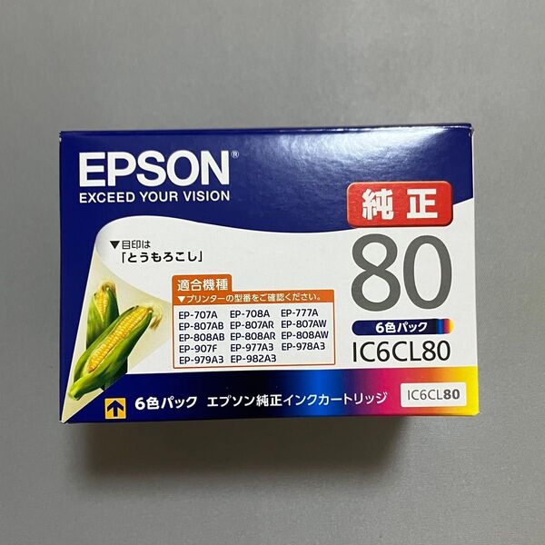 EPSON (エプソン) インクカートリッジ 純正品 とうもろこし 6色セット IC6CL80 1個