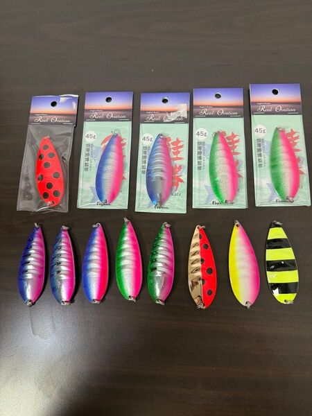 鮭勝 45g アキアジルアー 13個セット販売 サクラマス スプーン セット