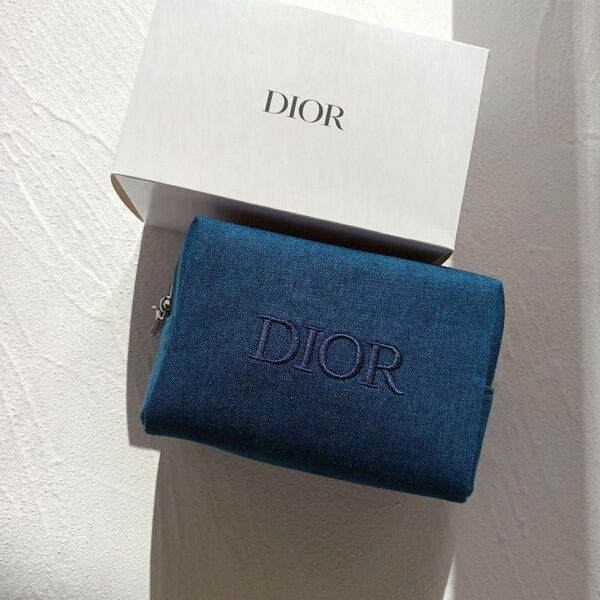 未開封新品 ディオール ノベルティ デニム スクエア ポーチ 2024年 DIOR メイクポーチ 216