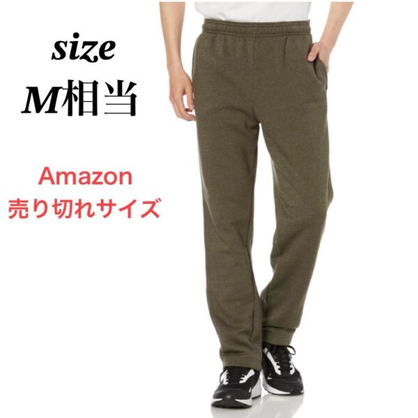 スウェットパンツ 裏起毛 メンズ リラックス イージー ゆったり 部屋着 ルームウェア 防寒 オリーブ カーキ M相当