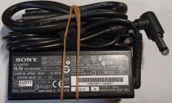 DS008◆SONY◆ACアダプタ◆VGP-AC19V67/ADP-45UD C◆19.5V-2.3A◆パソコン用電源コードその2