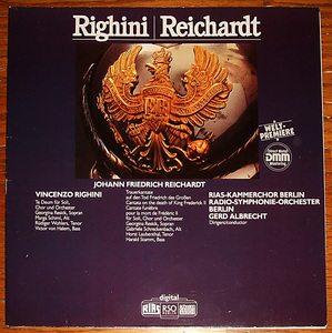 c*tab G. Alberecht: Righini, Te Deum/Reichardt, Trauerkantate