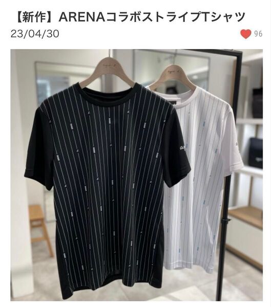 【美品】アニエスベー×アリーナ/agnes b. x arena/シャツ/ホワイト/白/Lサイズ/ユニセックス