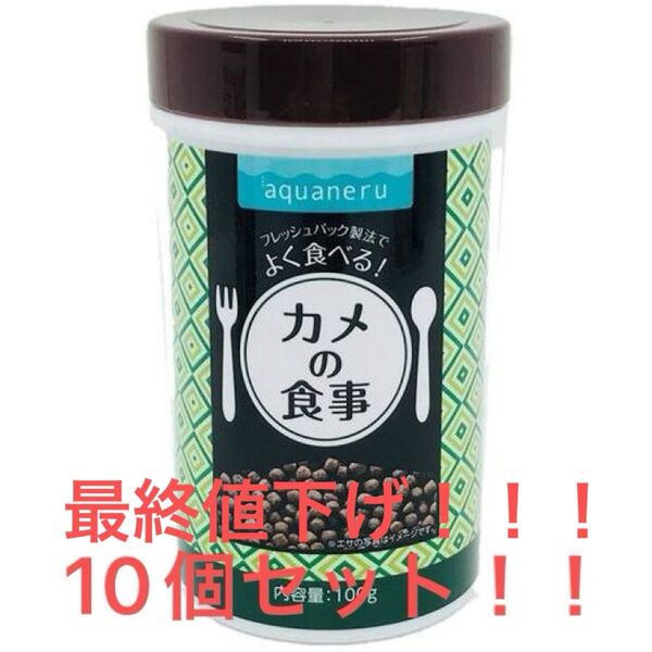 (最初値下げ!!!)aquaneru カメの食事 100g 10個セット!!