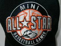 IABBAメッシュ帽子6パネルキャップ ネイビー×オレンジMINI basketball GAMESバスケALLSTARメンズフリー アジャスタブル バスケットボール_画像7