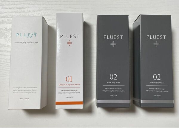 新品未開封 プルエスト PLUEST クレンジング 洗顔料 4本セット ブラックジェリーウォッシュ ハイドロ シリーズ