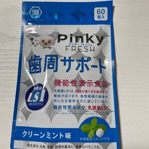 新品未開封 湖池屋 ピンキーフレッシュ 歯周サポート 60粒 キシリトール