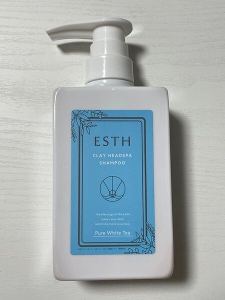 新品未使用 ESTH エス クレイヘッドスパシャンプー Pure White Tea 香り 380g