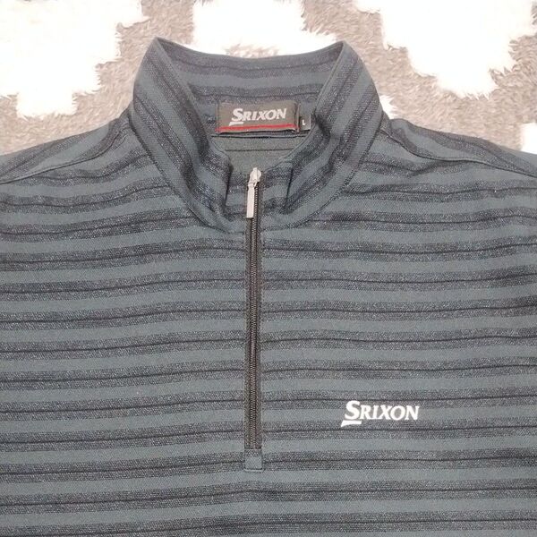 SRIXON スリクソン ハーフジップ 長袖 モックネックシャツ L グレー