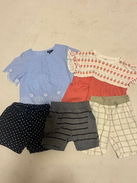 半袖Tシャツ 半ズボン 女の子 90サイズ 保育園着まとめ売り