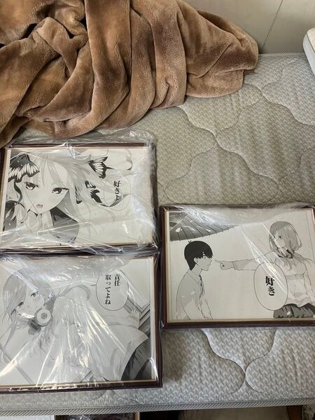 五等分の花嫁展 春場ねぎ先生サイン入り複製原稿 美玖A 二乃A 美玖 原稿裏側にサインあり 箱無し