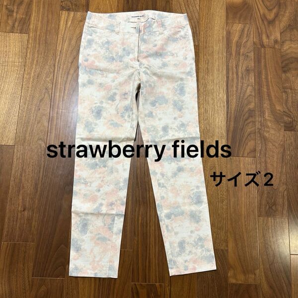 【STRAWBERRY FIELDS】花柄 スキニーパンツ サイズ2
