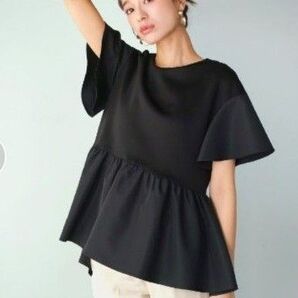 新品 ペプラム半袖ブラウス