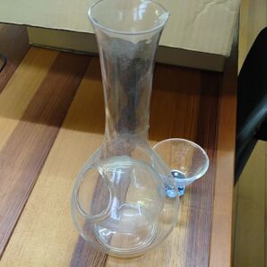 ガラス製 デキャンタとグラスのセット 冷酒 日本酒