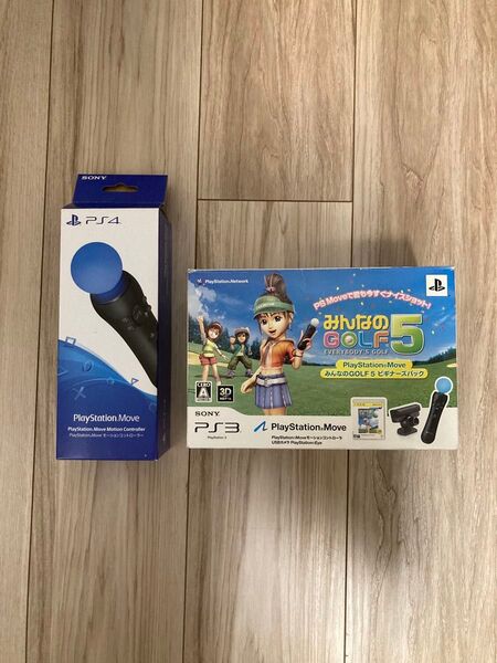 【美品】 PlayStation Move みんなのGOLF 5 ビギナーズパック、箱・説明書付き
