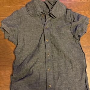 【JUNYA WATANABE】COMME des GARCONS カットオフ 半袖シャツ グレー ダメージ加工