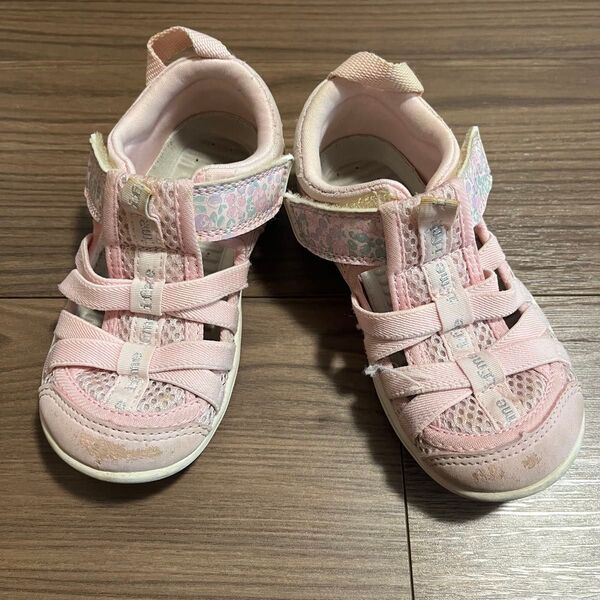 イフミー キッズ ウォーターシューズ サンダル 水陸両用 16cm ピンク