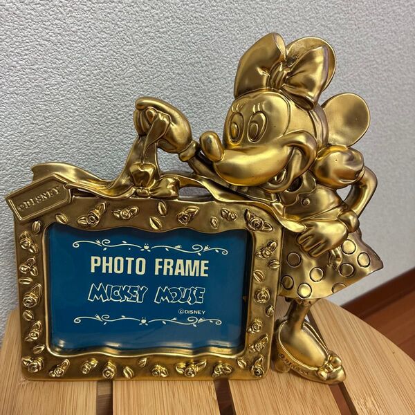 ミニー レトロ フォトフレーム 写真立て ゴールド 昭和レトロ ディズニー インテリア アンティーク