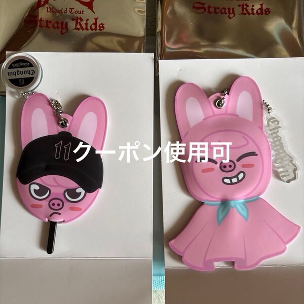 straykids スキズ POPUP ミニうちわキーホルダー 特典トレカ トゥエッキ チャンビン