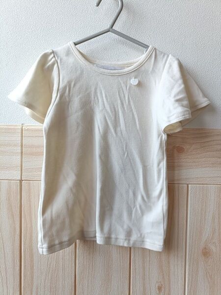 Majolica アイボリー フリル袖 Tシャツ 110
