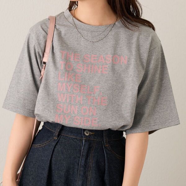 Kastane B ロゴ TEE グレーTシャツ