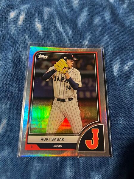 【キラ】侍ジャパン 佐々木朗希 WBCカード ドジャース Topps 日本代表
