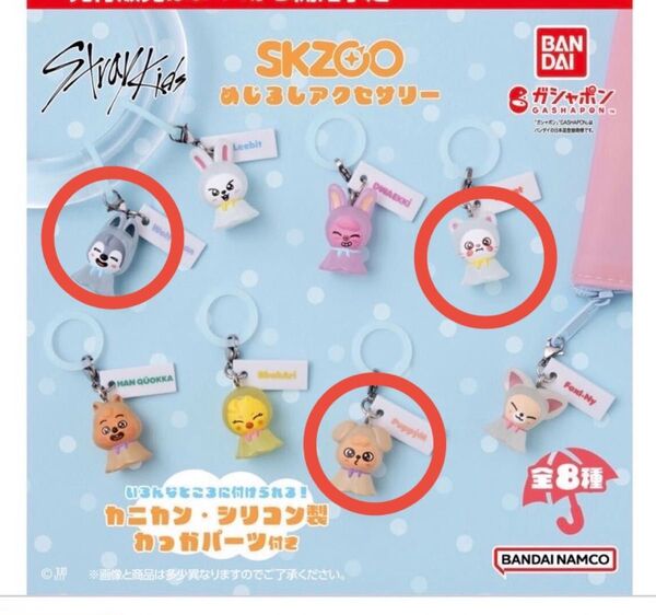 スキズ skzoo ガチャ めじるしアクセサリー 3種セット