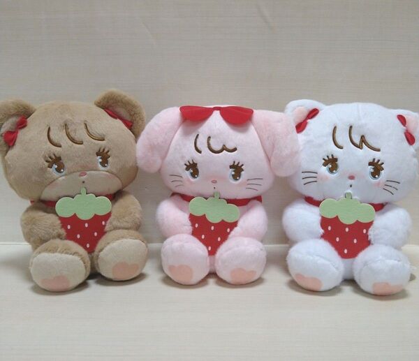 mikko いちごBIGぬいぐるみ キャミー ムース ラテ セット