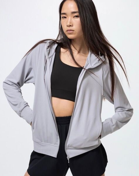 エアリズムUVカットフルジップパーカ M ユニクロ UNIQLO ジップアップパーカー パーカー ジップパーカー M