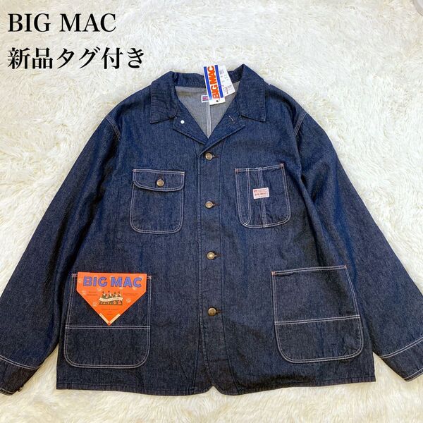 【新品タグ付き】BIGMAC ビッグマック カバーオール デニムジャケット アメカジ L