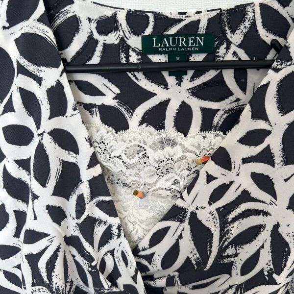 LAUREN RALPH LAUREN ワンピース 花柄 レース モノトーン