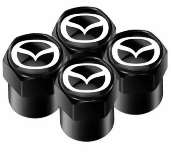 MAZDA Mエンブレム エアバルブキャップ ブラック