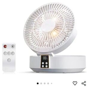 サーキュレーター 扇風機 【静音 リモコン付き 3/6/9時間タイマー 左右首振り Type-C充電式 折りたたみ式】