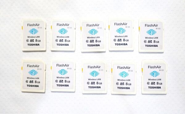 TOSHIBA FlashAir W-03 Wireless LAN 8GB 中古品 10枚組