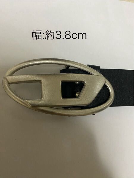 Dロゴ ベルト 幅3.8cm ブラック