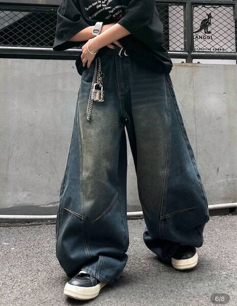 y2k acnestudios jadedlondon menes似ワイドデニムバギーデニム バギーパンツ メンズ 地底人似