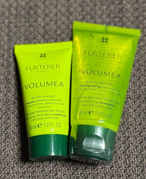 【新品】ヘアゴム1本&ルネフルトレール ボリュメア シャンプー 50ml マスク 30ml トラベルサイズ 旅行用 携帯様 スパ