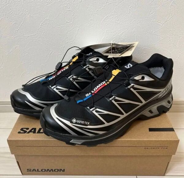 28.5cm SALOMON XT-6 GTX BLACK SILVER 474506 33 10.5 サロモン ゴアテックス