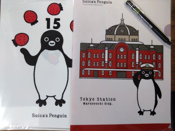 おまけ付 Suica ペンギングッズ A4クリアファイル2枚セット