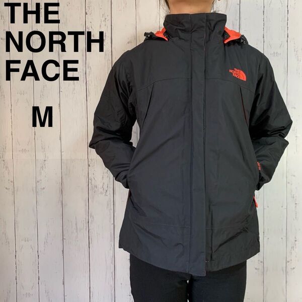 ノースフェイス ハイベント レディース マウンテンパーカー M 透湿 防水 刺繍ロゴ THE NORTH FACE ブラック