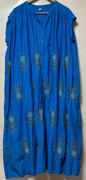 アミナコレクション yul ロングワンピース 刺繍入りワンピ アジアン エスニック